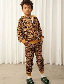 Basic Leopard Hoodie Med Dragkedja