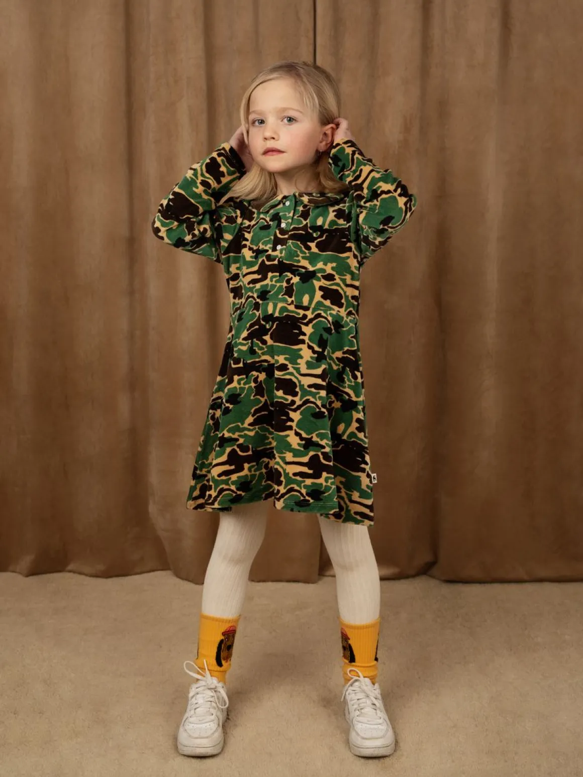 Camo Velourklänning