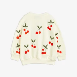 Cherry Broderad Sweatshirt Offwhite