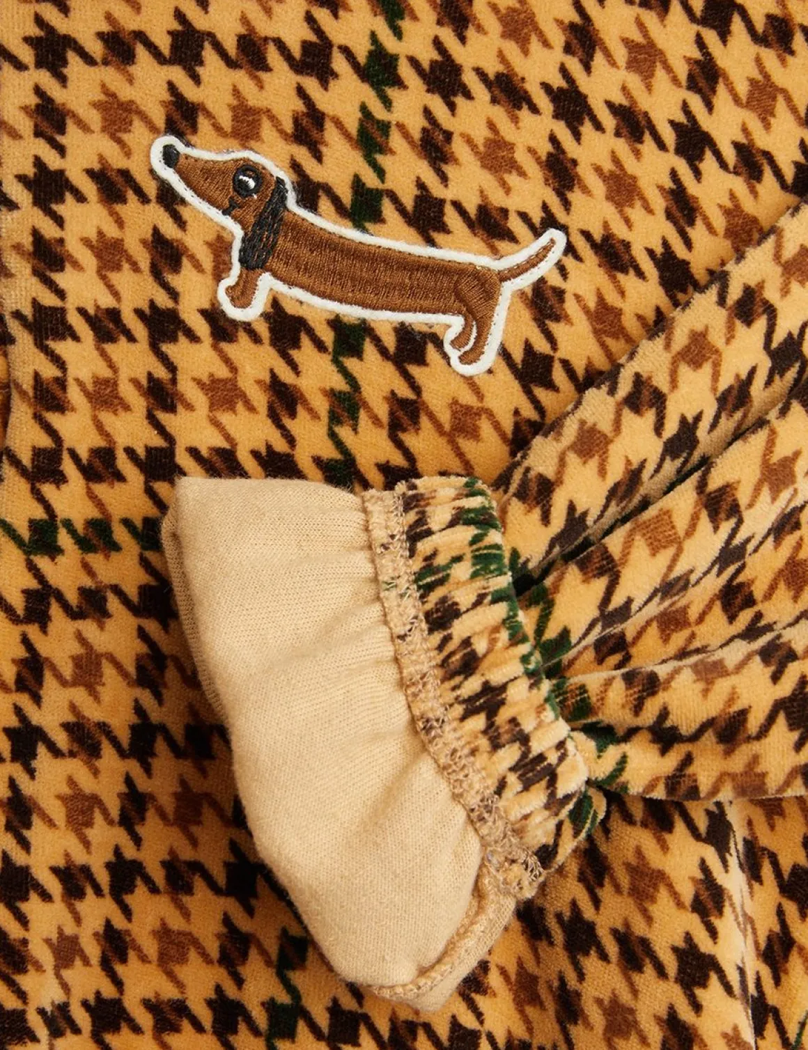 Dog Broderad Half-Zip i velour