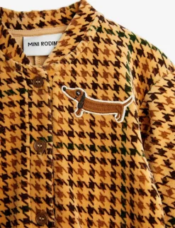 Dog Broderad Velourjumpsuit för Baby