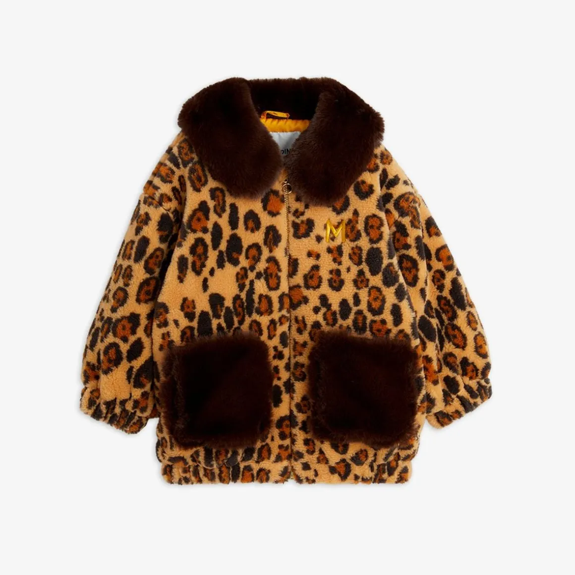 Leopard Fuskpälsjacka