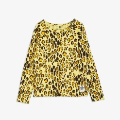 Leopard Långärmad T-shirt Gul