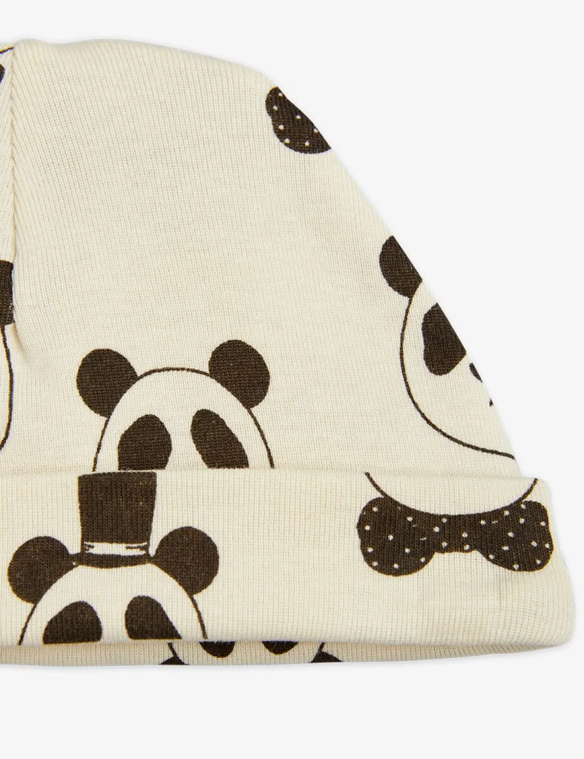 Panda Baby Beanie Offwhite