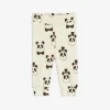 Panda Leggings Nyfödd Offwhite
