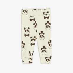 Panda Leggings Nyfödd Offwhite