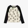Panda Raglan Långärmad T-shirt Offwhite