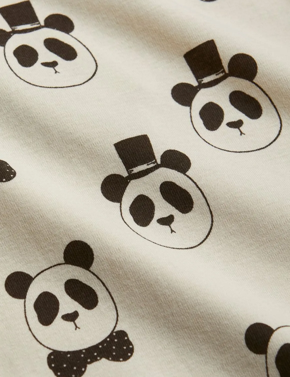 Panda Raglan Långärmad T-shirt Offwhite