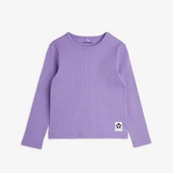 Ribbad långärmad T-shirt