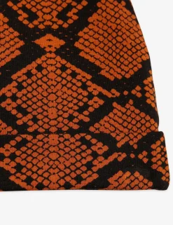 Snakeskin Beanie Brun