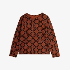 Snakeskin Långärmad T-shirt Brun