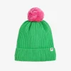 Stickad Beanie med Tofs