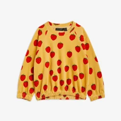 Strawberries Velour Sweatshirt Beige