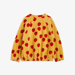 Strawberries Velour Sweatshirt Beige